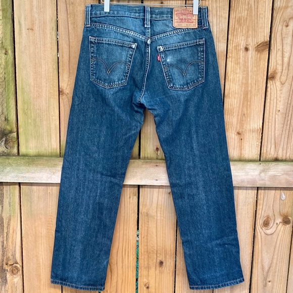 Levis 514 Slim Straight Med Wash Distressed Jean - Picture 5 of 16